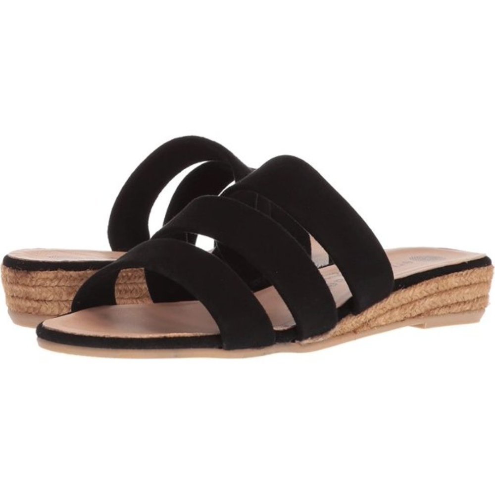 Eric Michael Resse Strappy Black Suede Sandal  sz 6